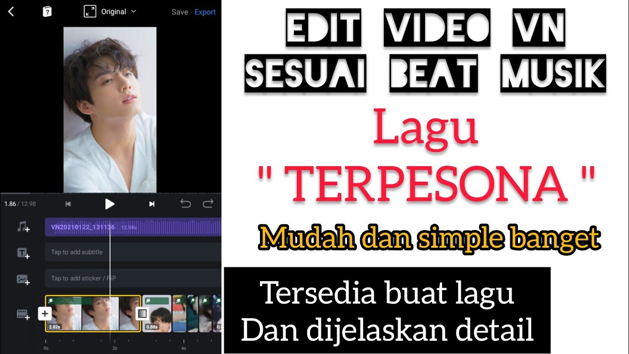 CARA EDIT VIDEO SESUAI BEAT LAGU TERPESONA // VN YouTube