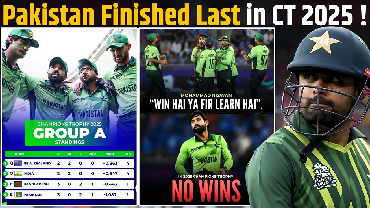 CT 2025: Rizwan led Pakistan finished last in Group A with 0 wins ...