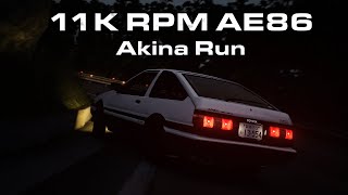 Assetto Corsa | 11K RPM AE86 Drift Akina Run with Gutters