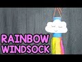 How to Make Rainbow Windsock Paper Roll Craft for Kids