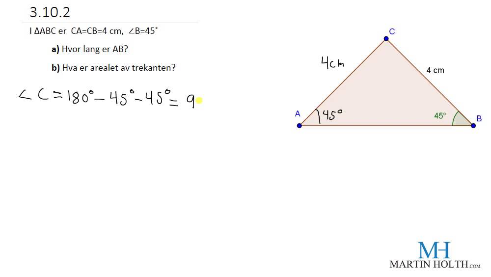Matematikk 1P- Geometri - Prøveoppgave Vanskelig - 3102