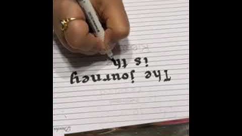 The Journey is the reward I in Broad nib Calligraphy by Art Ki Barsaat Student