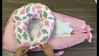 Ninho Light Almofada Amamentação Gota Rosa Luckbaby