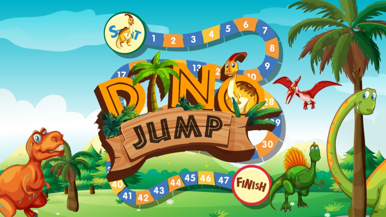 Video edukasi Menghitung, Dino Game, Dino Jump YouTube