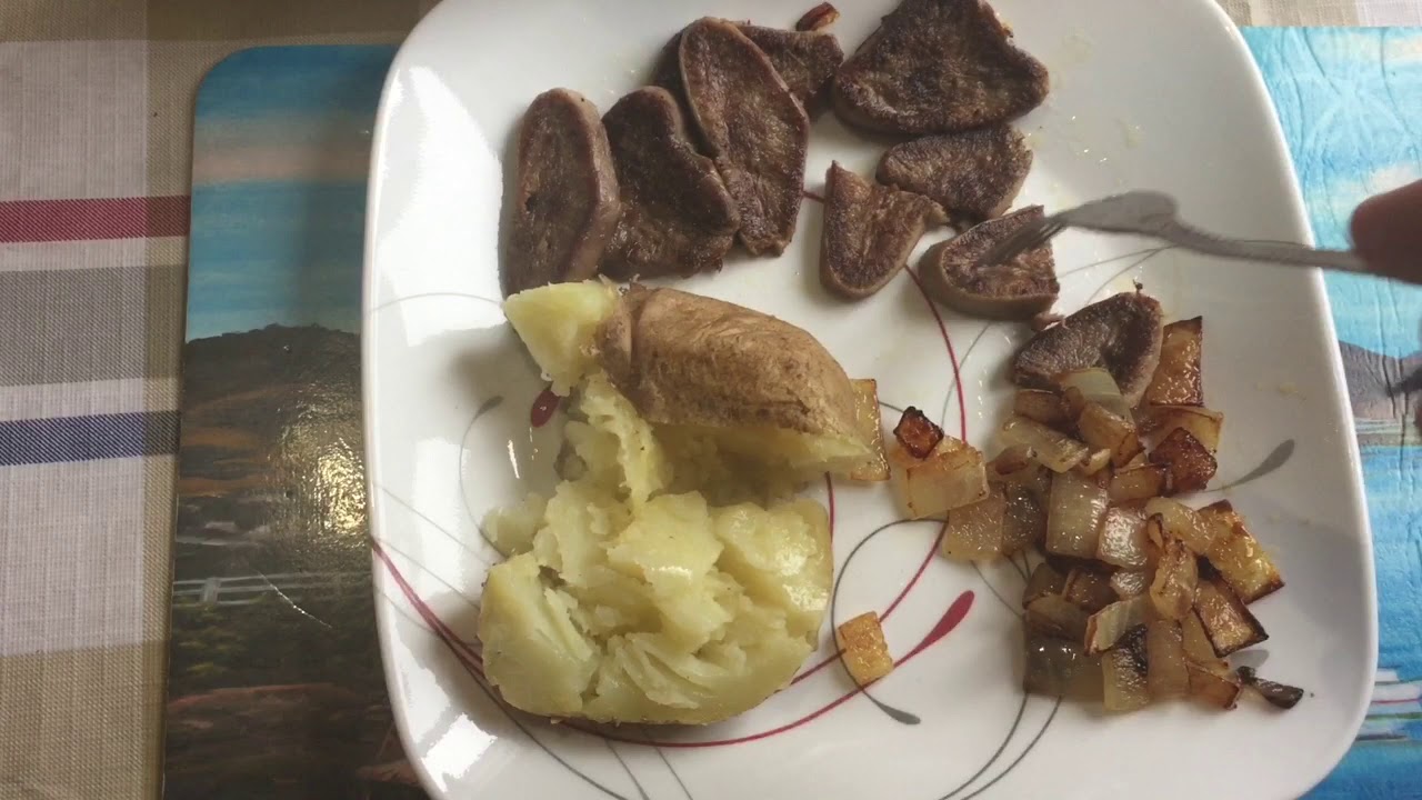 Cast iron Wednesday Frying up Moose tongue - YouTube