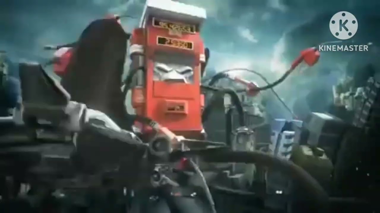 Peter uses his Hurricane Holler at the Evil Gas Pump from Michelin Commercials: The Evil Gas Pump.