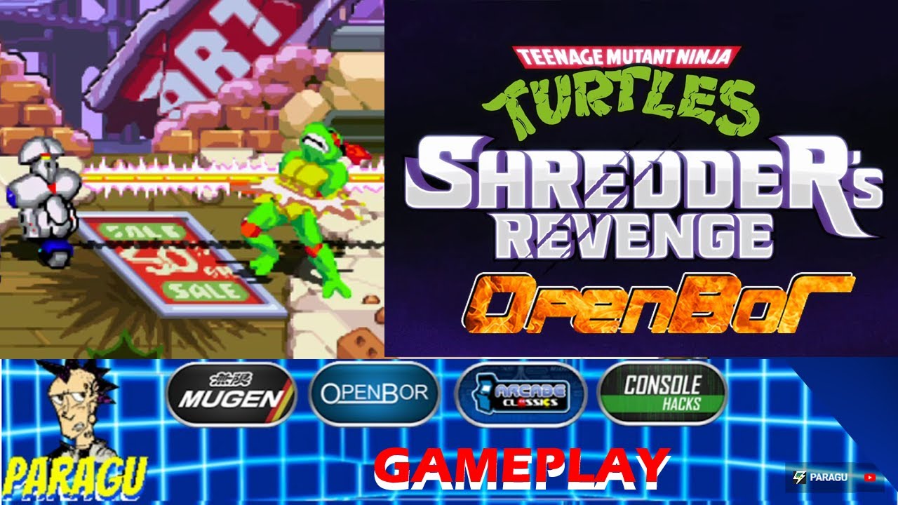 TMNT: Shredder's Revenge OpenBOR |Raphael Stages 4 a 6| [GAMEPLAY