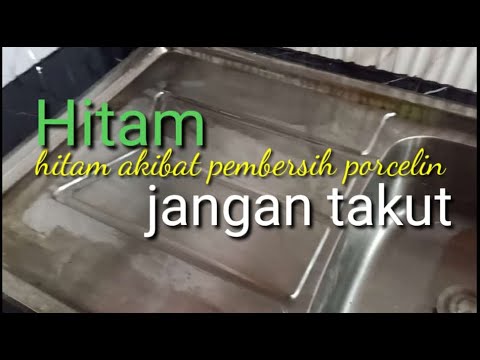 Cara membersihkan Tempat cuci piring yang hitam akibat pembersih porseline