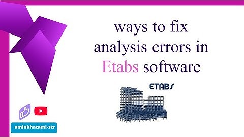 Ways to fix analysis errors in Etabs software #etabs #csi #error #analysis 