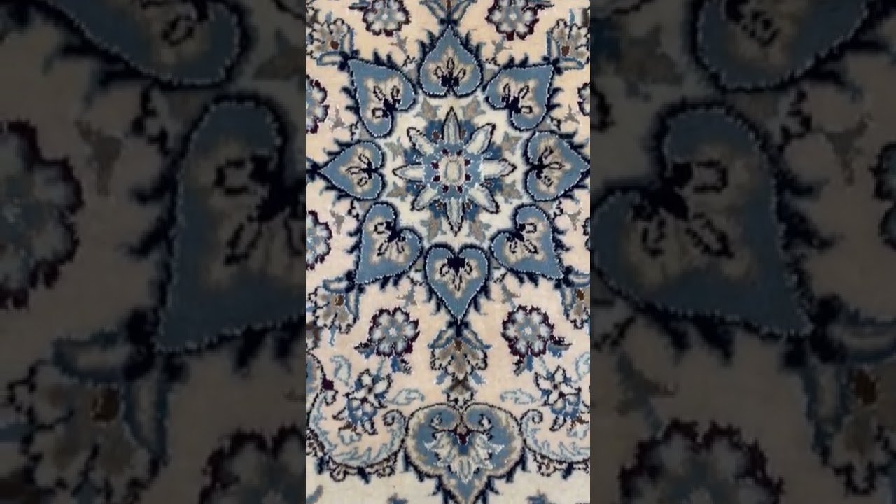 Persian Hand-Woven Rug - Nain Isfahan - Silk & Wool - 8' 2" X 11' 2" - 