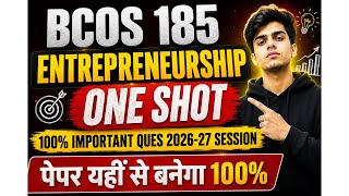 Bcos 185 imp ques 2026-27 | bcos 185 one shot 2026-27
