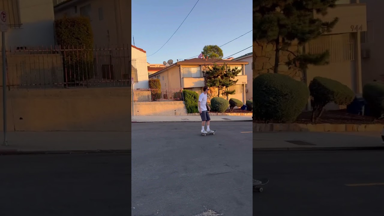 LA downhill skate | Downtown view