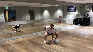 Bodyweight side step floor touch progression