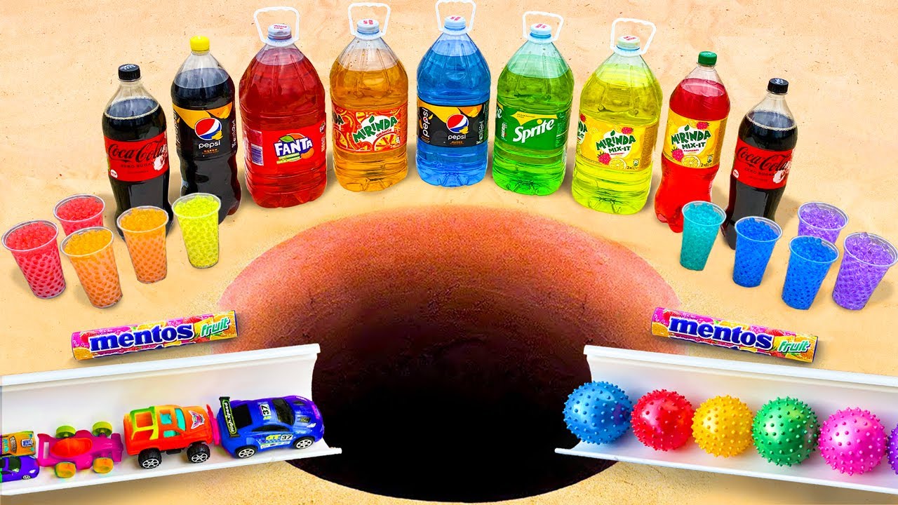 Compilation Experiment Big Toothpaste Eruption from Marble Race, Coca