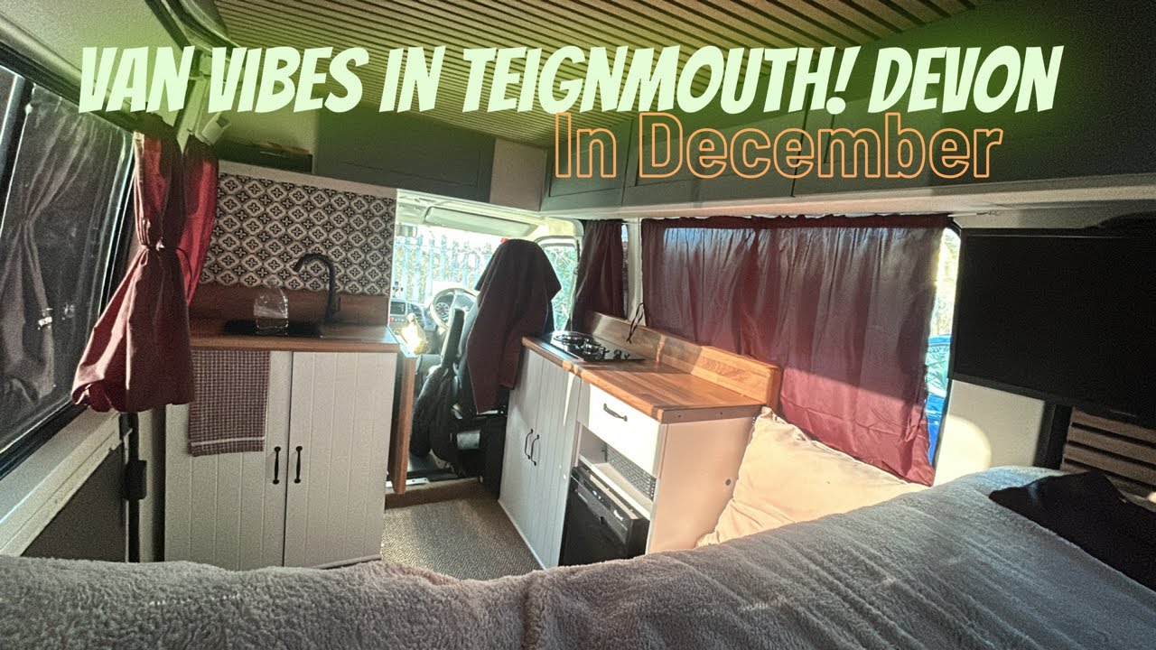 Vanlife in Teignmouth Devon in December adventure Van vibes ideas 