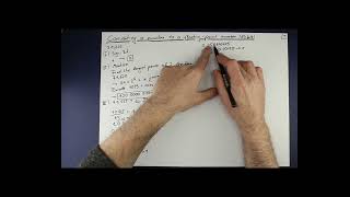 Numerics - Chapter 1.2.1 (p2) - Floating point numbers, from the number to the bit-representation