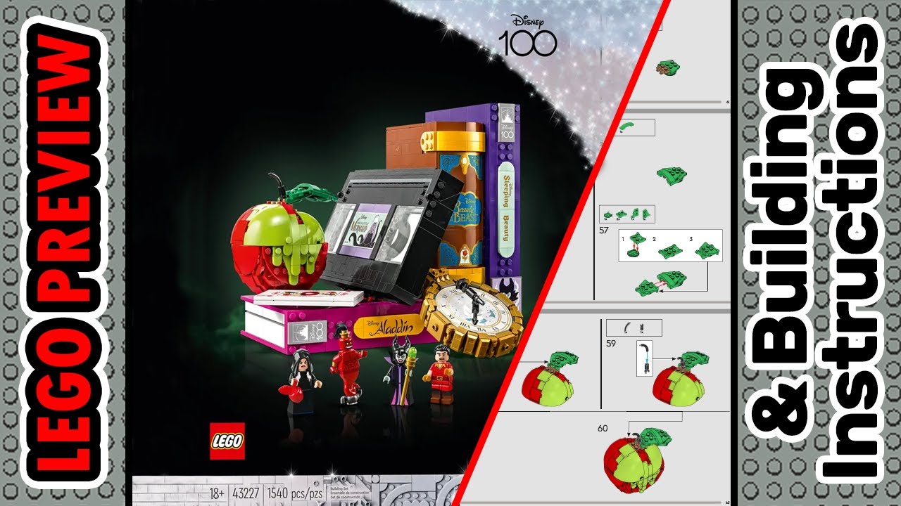 PREVIEW: 43227, LEGO DISNEY, Villain Icons​ & Building Instructions! LEGO 2023