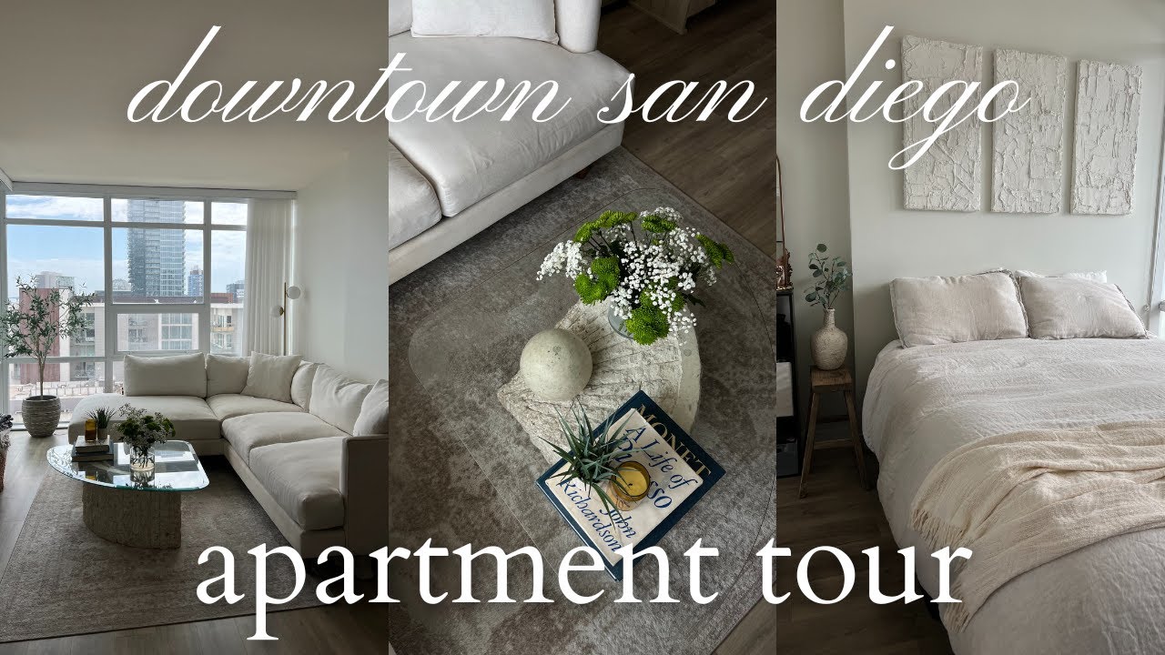 SAN DIEGO APARTMENT TOUR! 🏠 our one bedroom tiny apartment in downtown ...