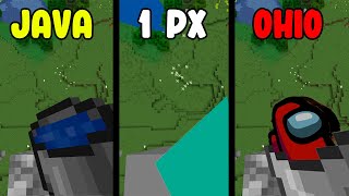 water bucket MLG in Java vs 1px vs Ohio