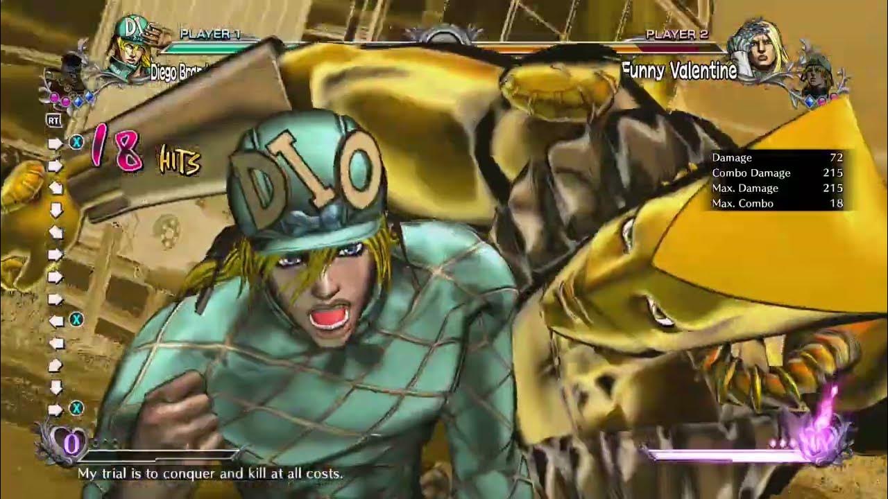 JoJo ASBR Diego (The World) Combo (84) YouTube