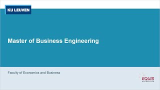 Master of Business Engineering - Online Open Day - 1 December 2021