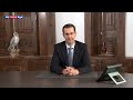 كلمة للرئيس السوري بشار الأسد بعد استعادة السيطرة على حلب