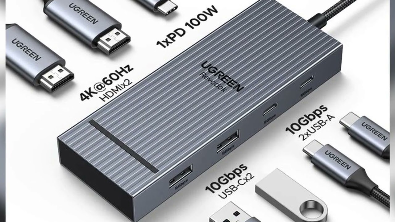 A must-have product! UGREEN USB C HUB Dual HDMI 7-in-1 Type-C to 4K60Hz 2HDMI 10Gbps USB-A&C Ports