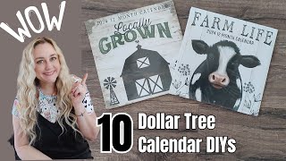 YOU WONT' BELIEVE WHAT I MADE WITH Dollar Tree Calendar!!! GIVEAWAY!!!!!   HOME DECOR DIYs