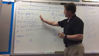 Transformations of Square Root Functions 1