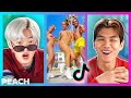 Kpop Dancers React To Shuffle TikTok Trend Compilation For The First Time! | Peach Korea