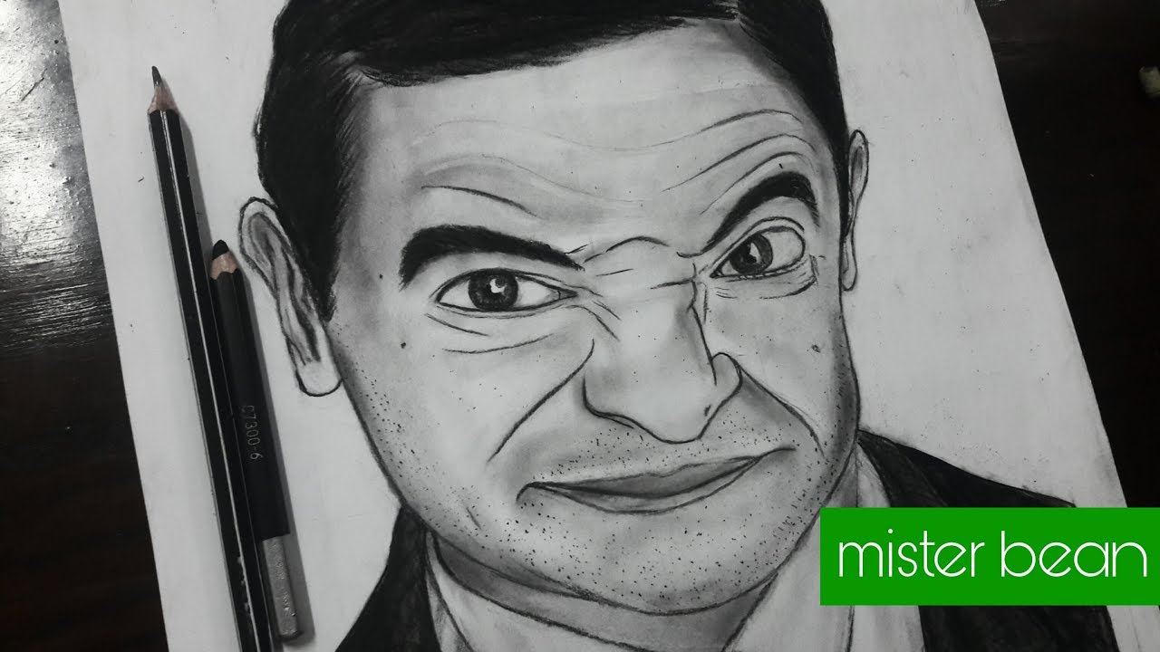 رسم مستر بين Drawing Mister Bean Youtube