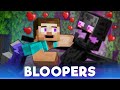 Enderman attack bloopers  alex and steve life minecraft animation