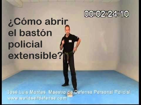 Cómo abrir y cerrar el bastón policial extensible? Defensa Personal  Policial- José Luís Montes 