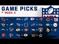 Game Picks Week 4 - NFL