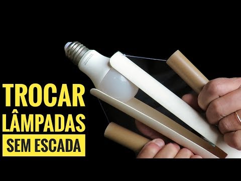 COMO TROCAR LAMPADA SEM ESCADA, TROCADOR DE LAMPADAS FEITO COM TUBO PVC