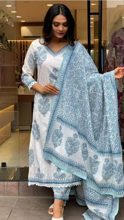 💙Simple elegance Beautiful kurta set...#trending #viralvideo #fashion