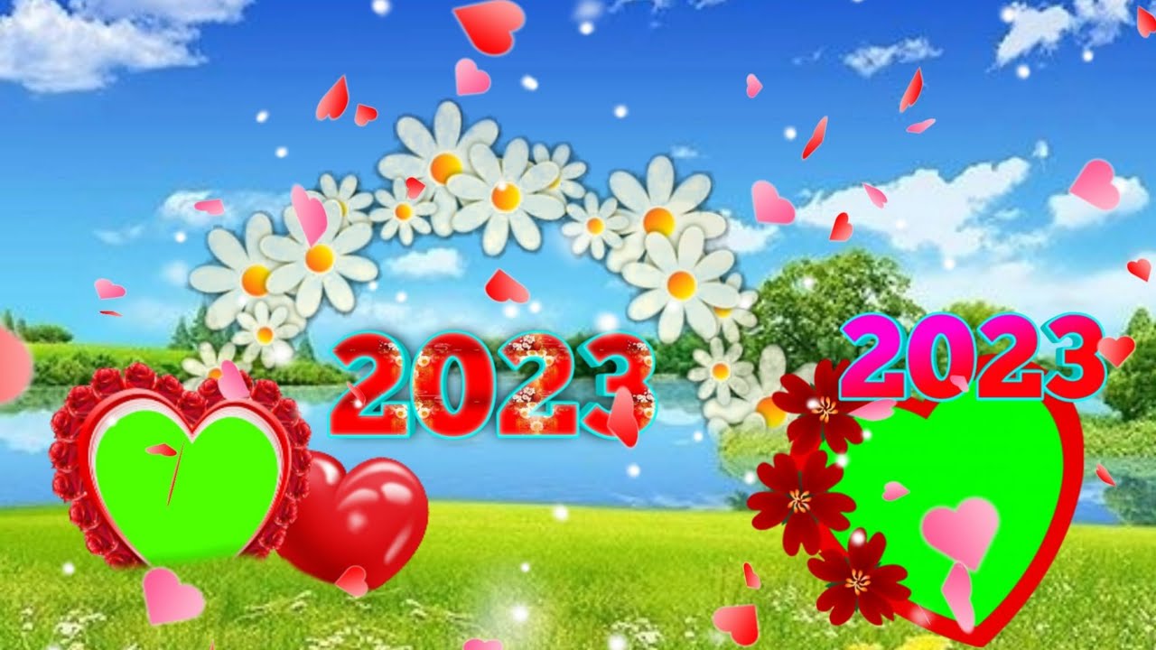 Happy new year 2023 green screen video | 2023 green screen video | New green video