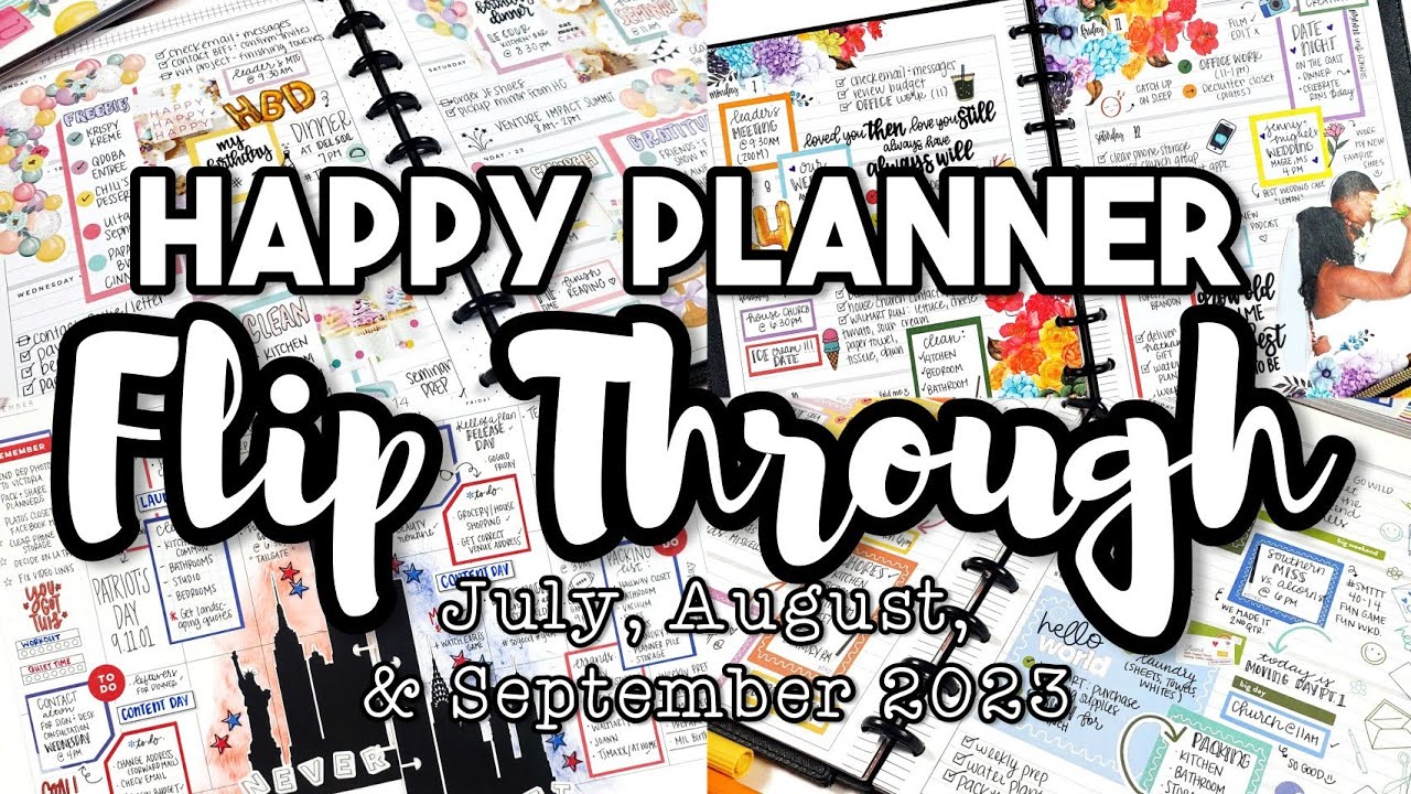 How I Used My 2023 Happy Planner FLIP THROUGH Of July August How i used my 2023 happy planner flip through of july august
