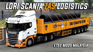 LORI Scania ZAS Logistics ETS2 Mods Malaysia - Treler Kargo 4 Axles screenshot 5