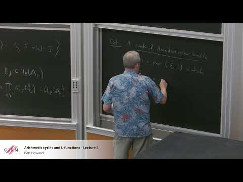 Ben Howard: Arithmetic cycles and L-functions - Lecture 3