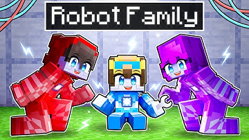 Adopted By A ROBOT FAMILY In Minecraft!
