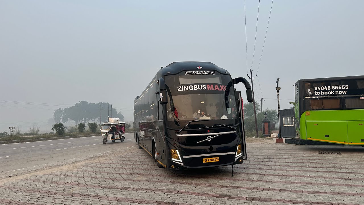 Delhi To Prayagraj In Zing Bus Max Volvo 9600 Multi axle On Broad Food❤️
