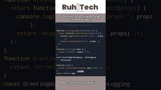 React JS High order components  #reactjsinterviewquestions #reactjstutorial #reactjs #job #