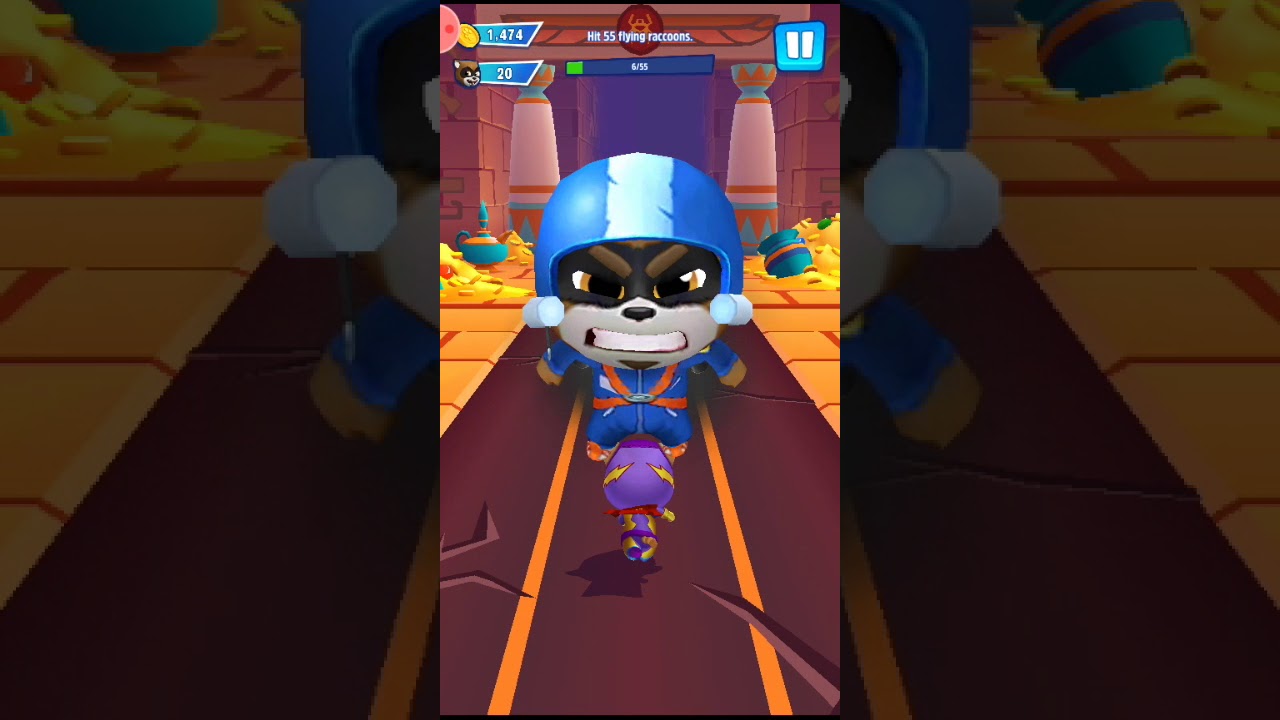 TALKING TOM HERO DASH.HIT 55 FLYING RACCOONS(1) - YouTube
