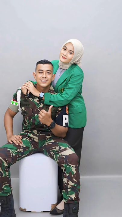 foto studio pasangan couple abdi negara TNI ganteng X Mahasiswi ‼️‼️#tni #viral #pasangan #shorts