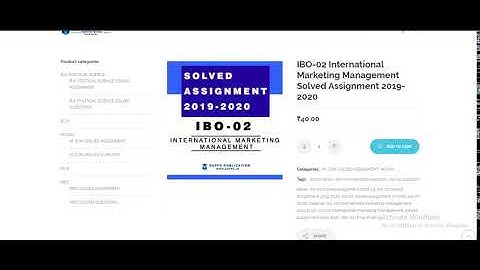 IBO 02 International Marketing Management Solved Assignment 2019 2020