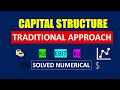 THEORIES OF CAPITAL STRUCTURE- TRADITIONAL APPROACH | STEP-BY-STEP CALCULATION |