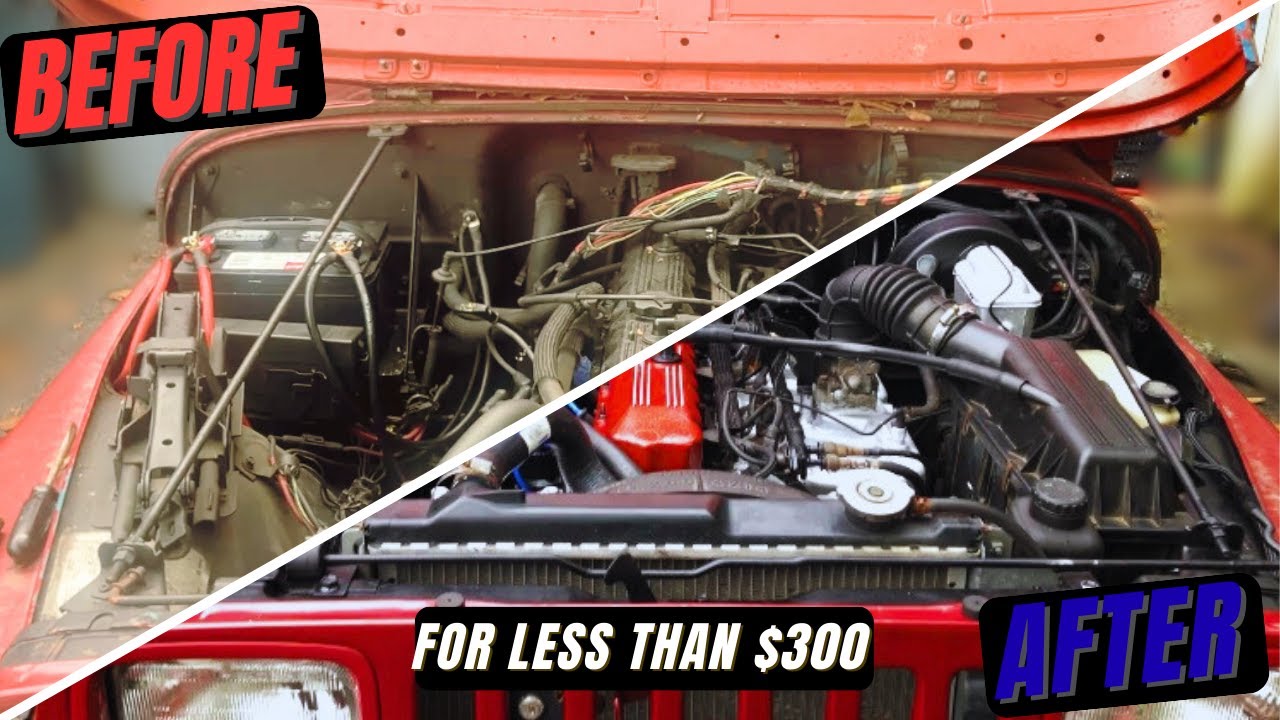 DIY Jeep YJ 4.0L Engine Bay OVERHAUL + Tune-Up