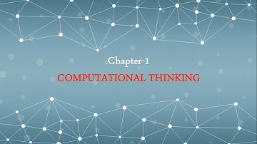 " COMPUTATIONAL THINKING  " Class 6/ Chapter 1.