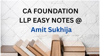 LLP CA foundation with easy Notes